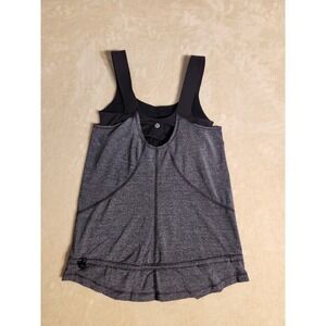 LULULEMON Run For Your Life Tank Top Heather Gray‎ Size 4 Built In Bra